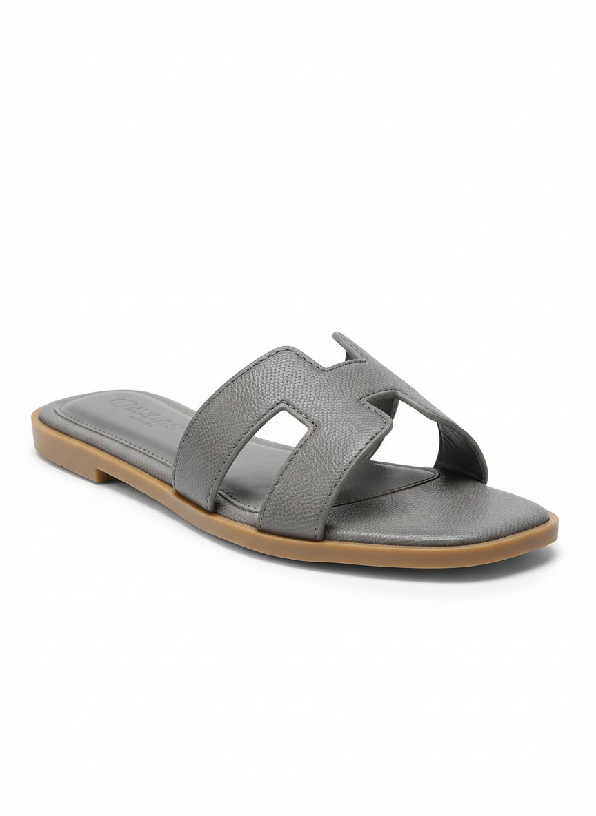 Stylish H-Cut Slip On Flat Slides Sandals for Women