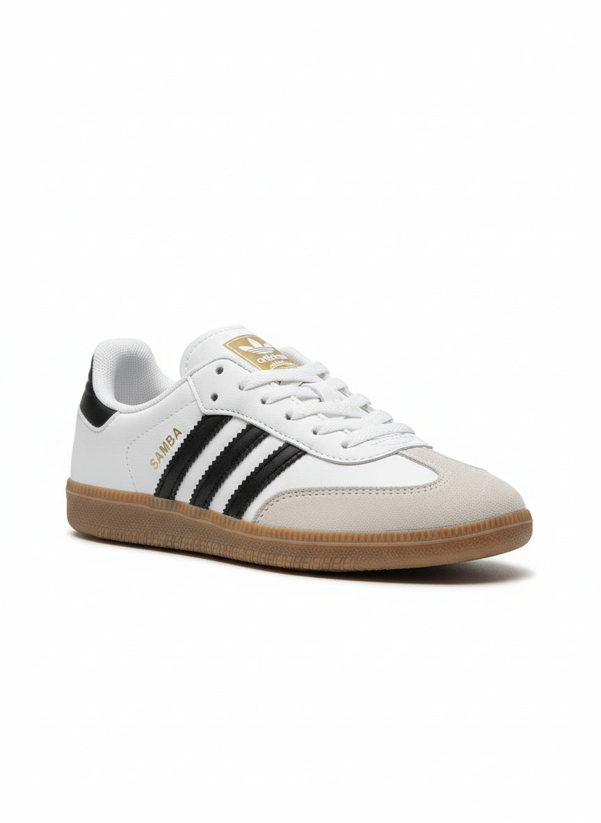 Retro Samba Triple Black Stripe Casual Sneakers