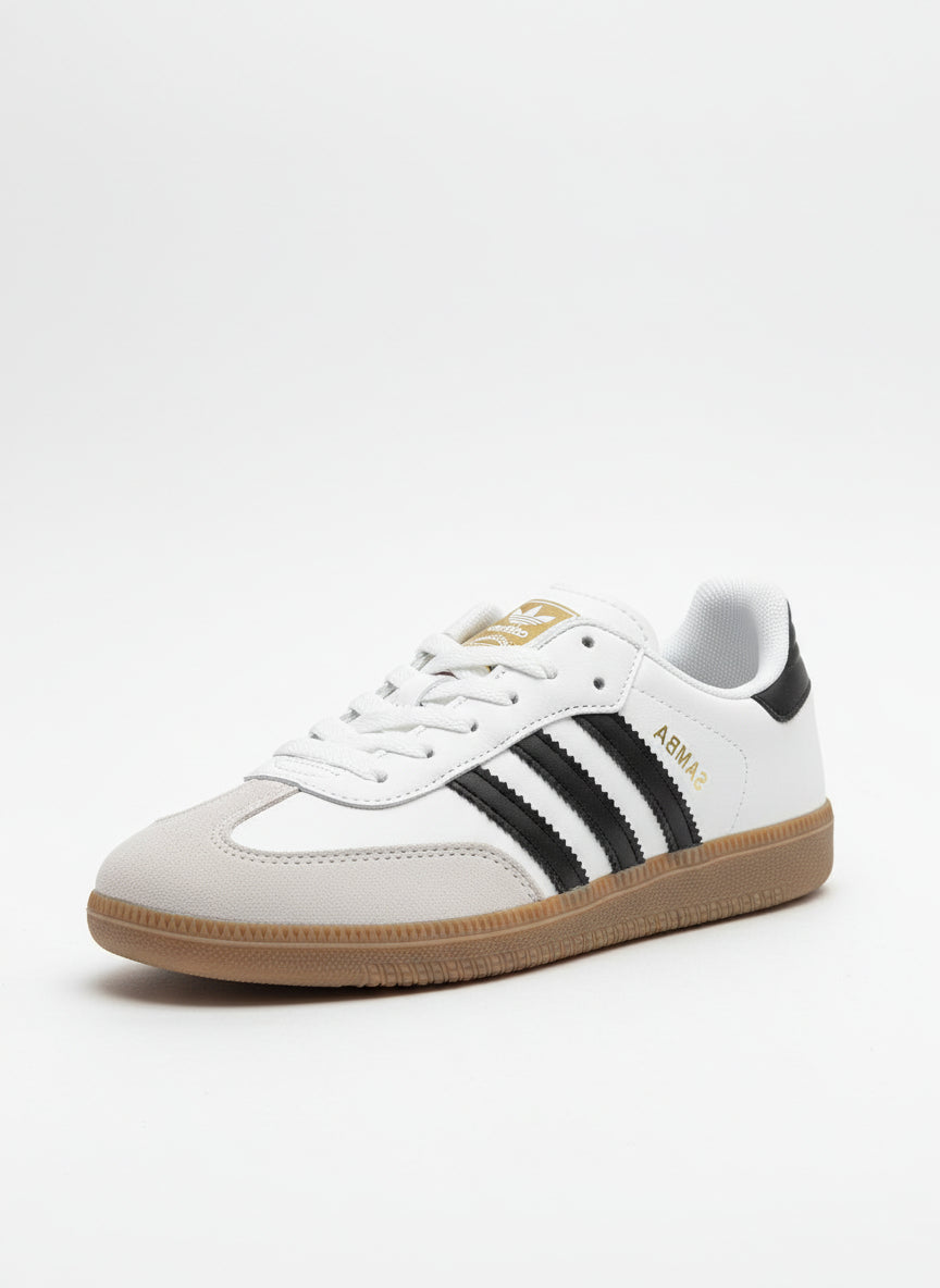 Retro Samba Triple Black Stripe Casual Sneakers