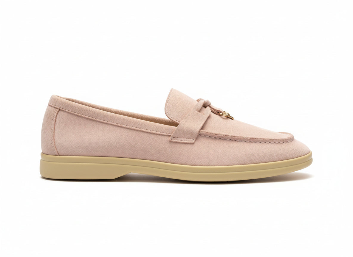 Blush Suede Casual Loafers