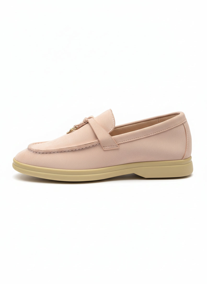 Blush Suede Casual Loafers