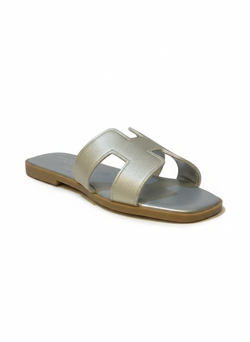 Beige Slip On Comfort Sandals for Women