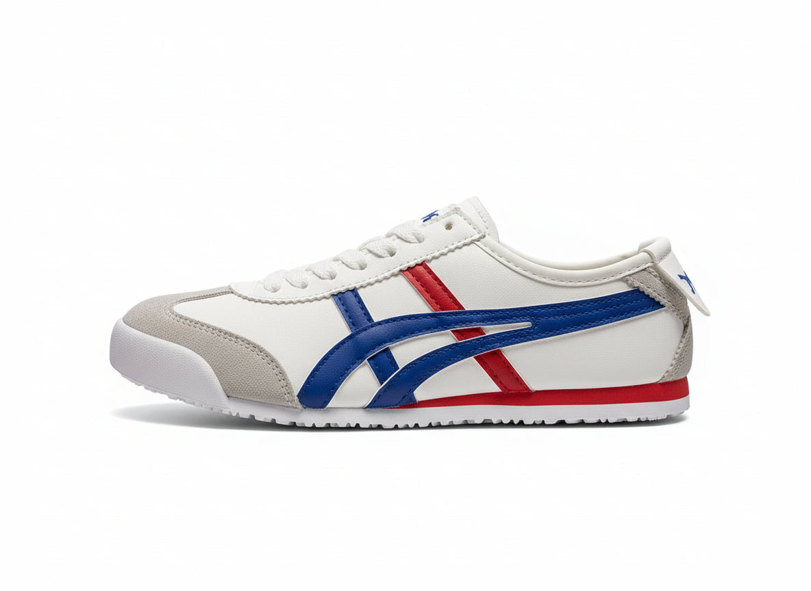 Retro Runner Red & Blue Lightweight Sports Sneakers for Women