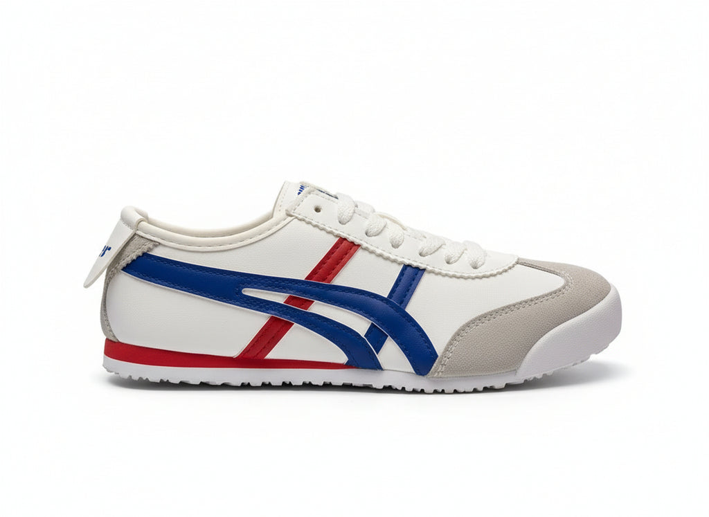 Retro Runner Red & Blue Lightweight Sports Sneakers for Women
