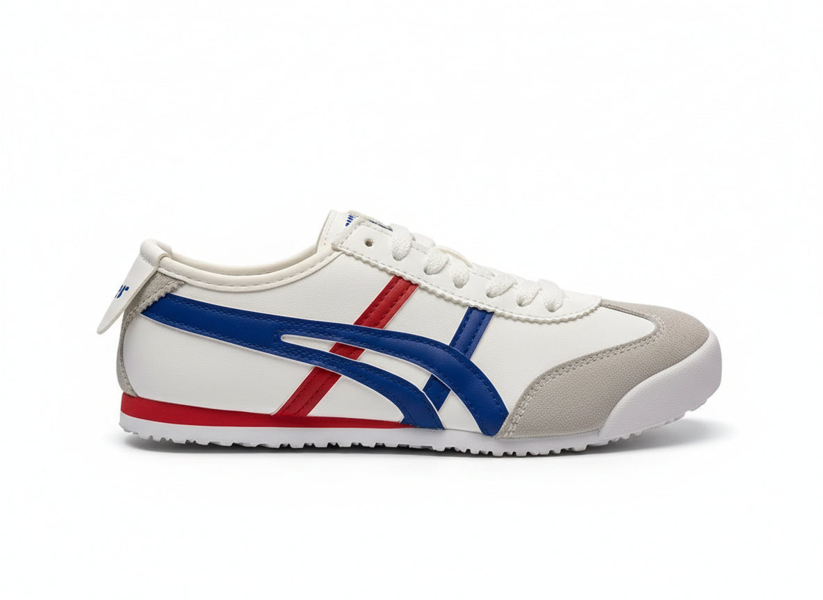 Retro Runner Red & Blue Lightweight Sports Sneakers for Women