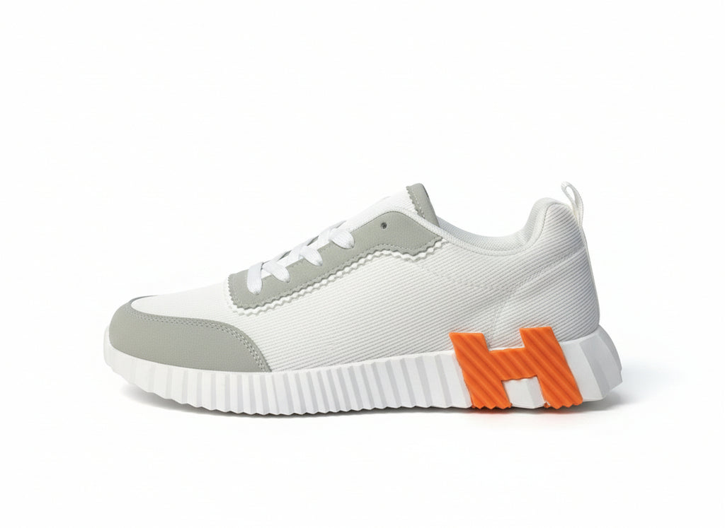 White FlexWave Pro Lightweight Sports Sneakers for Men