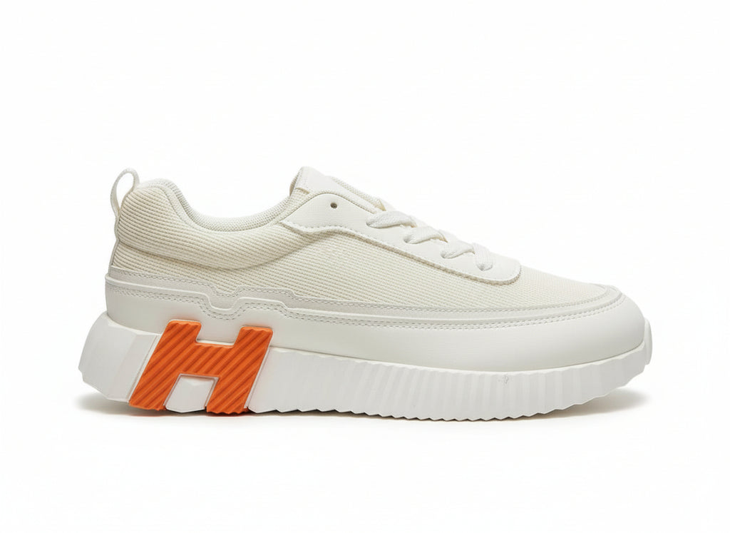 White AeroEdge Lightweight Chunky Sole Sneakers for Women