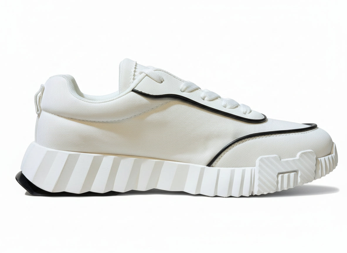 White FlexWave Unisex Lightweight Streetwear Sneakers