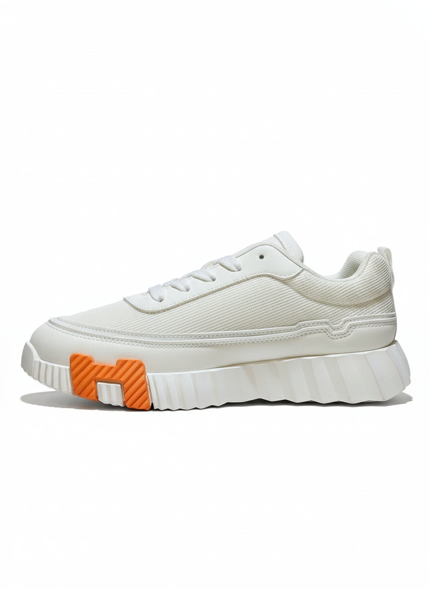 White AeroEdge Lightweight Chunky Sole Sneakers for Women