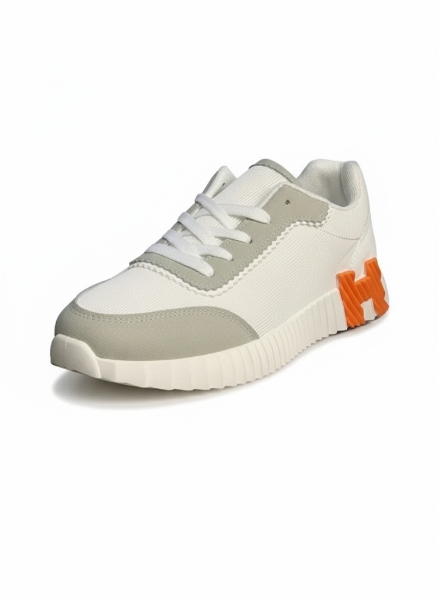 White FlexWave Pro Lightweight Sports Sneakers for Men