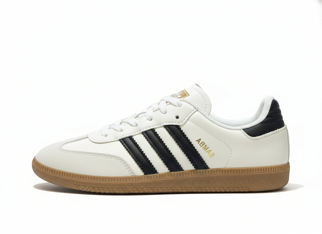 Retro Samba Triple Black Stripe Casual Sneakers