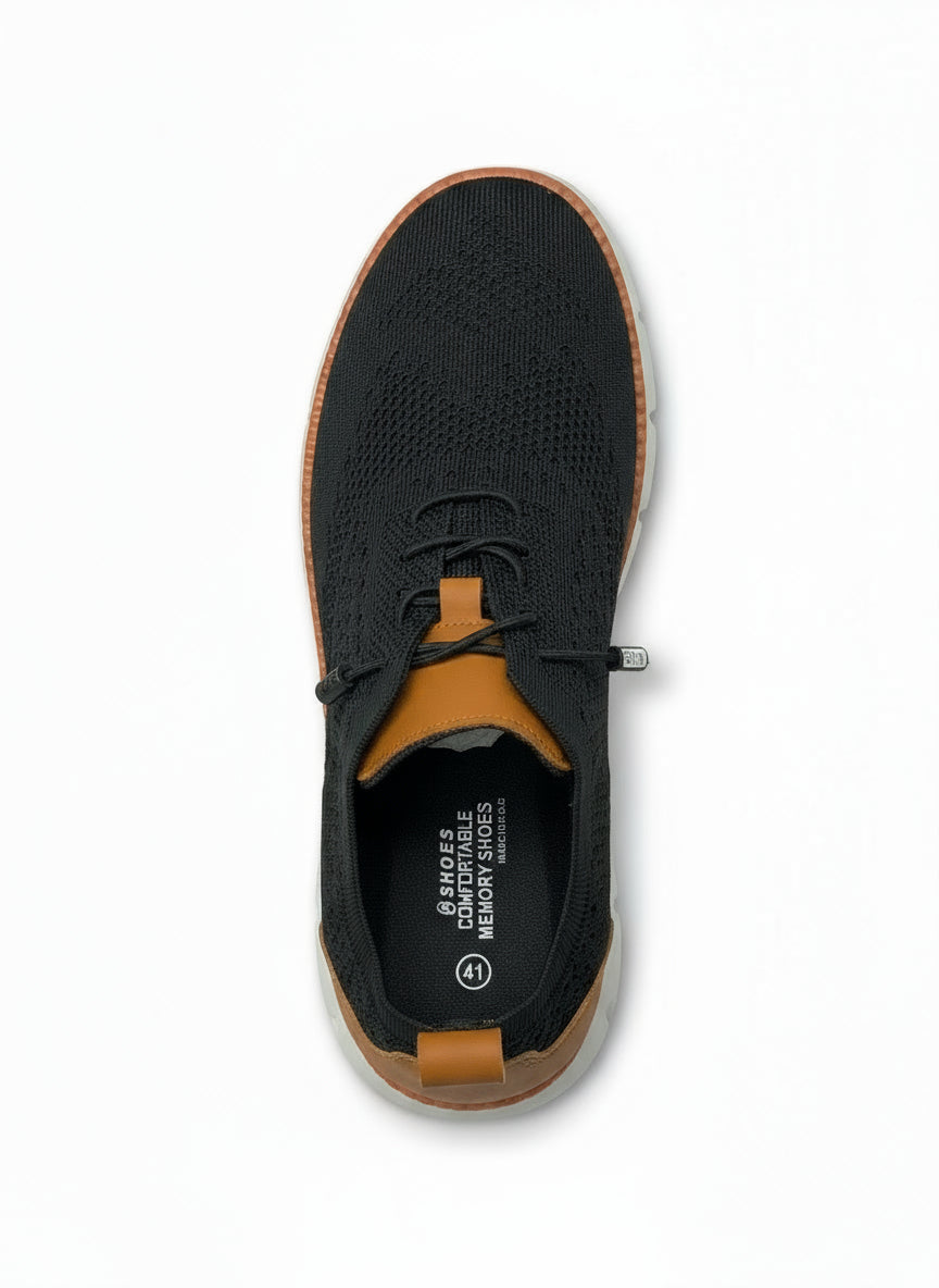 Black & Brown Knit Comfort Shoes